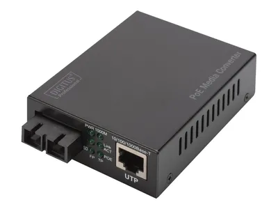 Image de DIGITUS Konverter Gigabit PoE Singlem.Media RJ45/SC SM PSE