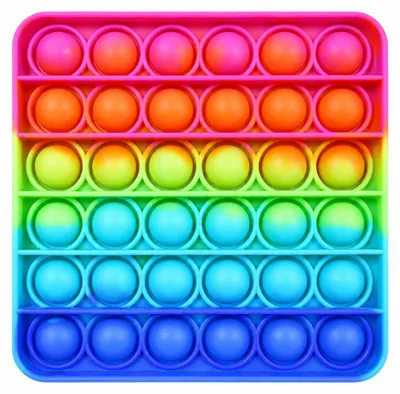 Produktbild von Fidget Pop Toy Rainbow Viereck, KI-generiertes Bild
