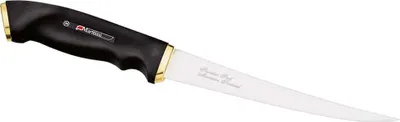 Produktbild von Marttiini Filetiermesser -Klinge 19 cm, Kautschuk-Griff, Lederscheide