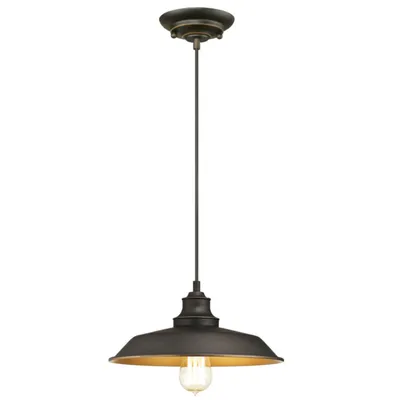 Immagine prodotto di Lampada a sospensione a una luce Iron Hill bronzo oliato