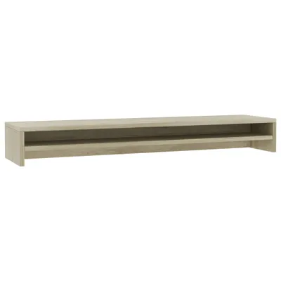 Image de vidaXL Support d'écran aspect chêne Sonoma 100×24×13 cm panneau de particules