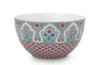 Produktbild von Bowl Flower Festival Scallop Deco Light Blue 18cm