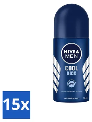 Produktbild von 15 x NIVEA MEN Cool Kick Deodorant Roller - 50 ml - Vorteilspackung - 15 Stücke