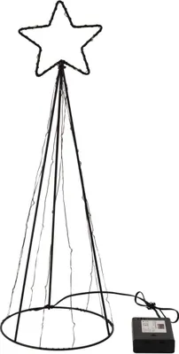 Produktbild von LED Weihnachts-Baumpyramide 40 LEDs mit Timer Höhe 45 cm