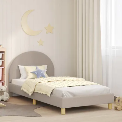 Obrázok produktu pre Maison Exclusive – detský rám postele s čelom, svetlosivá, 90 x 190 cm, Bouclé