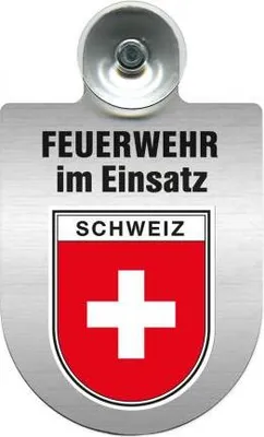 Produktbild von Einsatzschild Windschutzscheibe incl. Saugnapf - Feuerwehr im Einsatz - 309355 Color - Region Schweiz