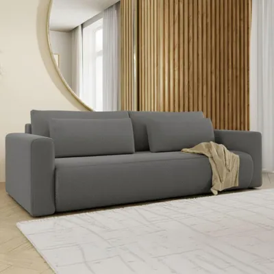 Immagine prodotto di Erbezzo - Divano Letto 2 Posti, 240x105 cm Grigio, Contenitore