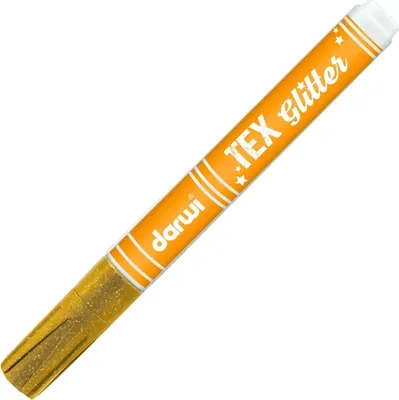 Obrázok produktu pre Darwi Tex Fabric Glitter Marker Fixka na textil Gold 6 ml 1 ks