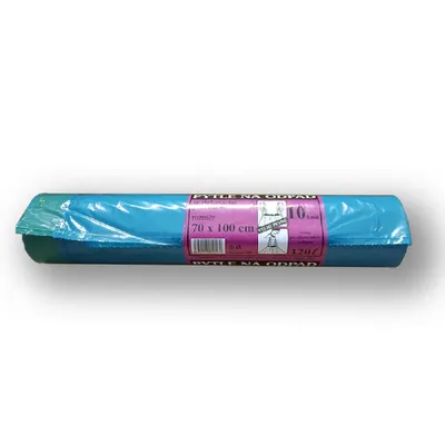 Obrázok produktu pre LDPE vrece 70 x 100 cm/35 mc/10 ks sťahovacie modré 120 l.