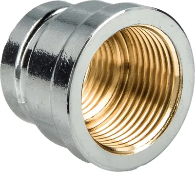 Produktbild von tecuro Muffe, reduziert, Innengewinde Rp 1 Zoll x 3/4 Zoll (DN 20), MS- glanzverchromt