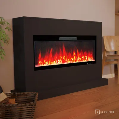 Produktbild von Glow Fire Elektrokamin 'Zeus127' | LED Standkamin in schwarz mit Heizung (1500 W) | HxBxT: 100x155x35 cm