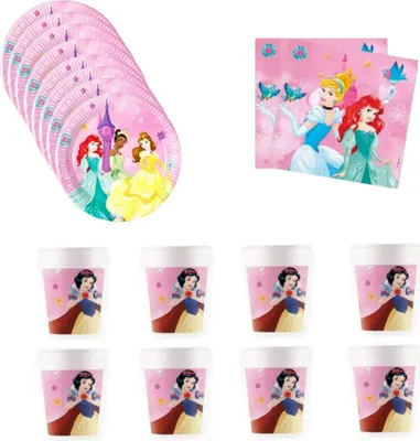 Produktbild von Disney Prinzessinnen Geburtstag Deko Set 36tlg.Partyset