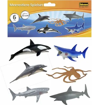 Produktbild von Idena Spielfiguren-Set  Meerestiere 15cm 6teilig