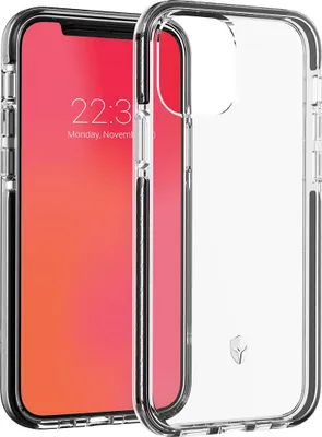 Produktbild von Bigben Connected FCLIFENIP1261B, Cover, Apple, iPhone 12 / 12 Pro, Schwarz, Transparent