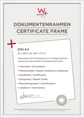 Produktbild von Walther, KV130W,New Lifestyle Kst.Rahmen 021X29,7 WEISS