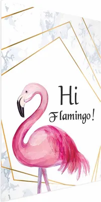 Produktbild von Posterpapier Poster - Hi Flamingo! 40x60 cm Text g-C-0131-ao-a