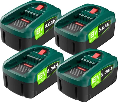 Produktbild von Ersatzbatterie, 5000 mAh, kompatibel mit Elektrowerkzeugen, 4 Batterien 5000 mAh, 18V
