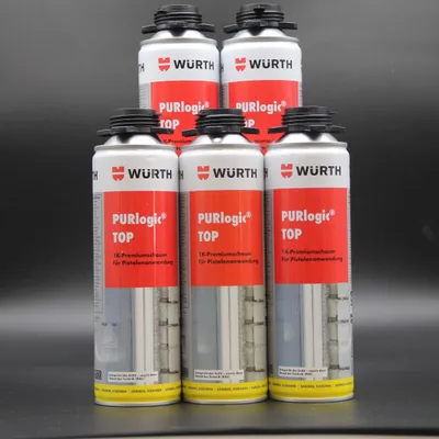 Produktbild von 5x WüRTH 1k Pistolenschaum Betongrau - Multipack
