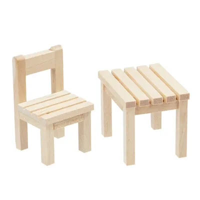 Produktbild von Miniatur Set "Tisch & Stuhl", ca. 3 x 3 x 5,5 cm