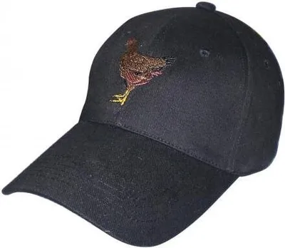 Produktbild von Baseballcap mit Einstickung - Huhn - 69729 schwarz