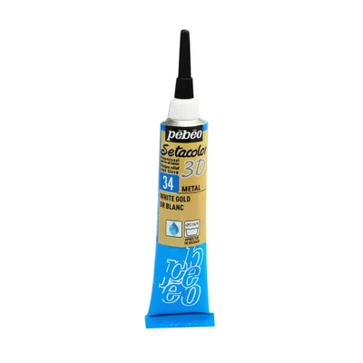Immagine prodotto di Pebeo Setacolor 3D Liner, 20 ml, Weißgold