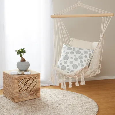 Produktbild von Homestyle4u Hocker | Holzhocker | Beistelltisch holz | Würfel hocker | Nachttisch