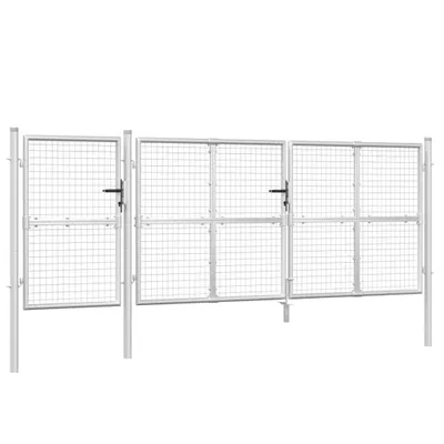 Obrázek produktu pro Pletivá zahradní branka stříbrná 400 x 125 cm pozinkovaná ocel