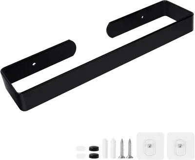 Zdjęcie produktu dla Wieszak na ręczniki, aluminium, czarny, 30 cm, odporny na korozję, wodoodporny, do łazienki