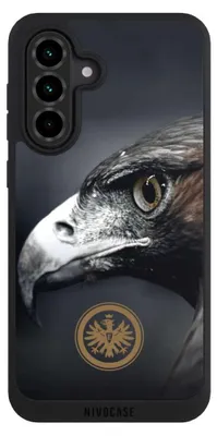 Produktbild von NIVOCASE Handyhülle für Samsung Galaxy A36 5G  Hülle NIVOpure Case Schwarz Adler Eintracht Frankfurt Offizielles Lizenzprodukt