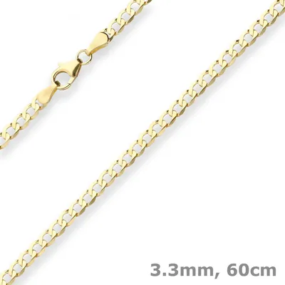 3-3mm-Panzerkette-weit-aus-375-Gelbgold-60cm