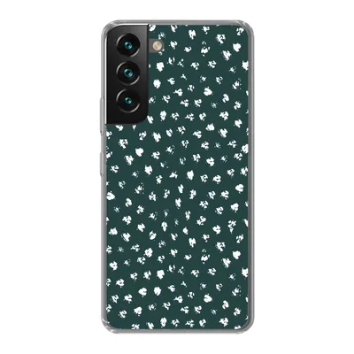 Produktbild von MuchoWow® Handyhülle Schutzhülle Hülle für Samsung Galaxy S22 Polka dots - Weiß - Grün Silikon Softcase Handy Hülle - Mobiltelefonhülle