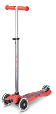 Produktbild von Micro Scooter Maxi Micro Deluxe glow LED rot : rot Farbe: rot
