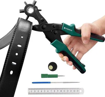Obrázek produktu pro Kleště s děrovačem na kožené řemínky a postroje – 6 otvorů