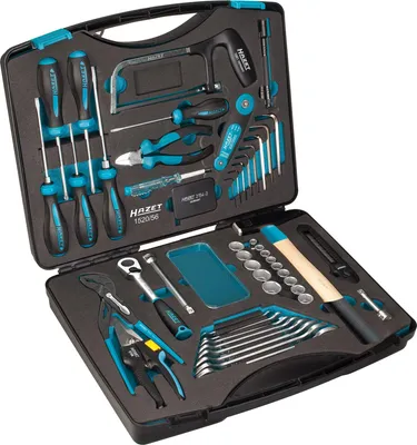 Produktbild von Hazet Werkzeugkoffer, mit Sortiment 3/8 (10 mm) Vierkant hohl, Außen Doppelsechskant-Tractionsprofil, Schlitz Profil, Kreuzschlitz Profil PH, Pozidri