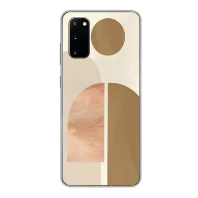 Produktbild von MuchoWow® Handyhülle Schutzhülle Hülle für Samsung Galaxy S20 Rosa - Braun - Design Silikon Softcase Handy Hülle - Bild