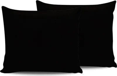 Produktbild von L'Essentiel Linge de Maison, Black, Schwarz, Kissenbezug-Set (2 Stück), 100 % BAUMWOLLE RANFORCE, 50 x 70 cm