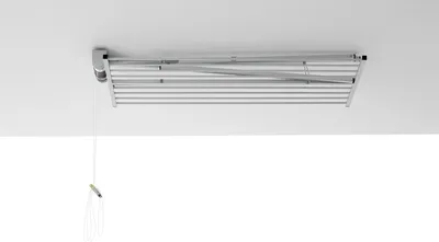 Obrázok produktu pre Stropný vešiak na bielizeň Foxydry Mini 152 cm šetriaci miesto hliník a oceľ biely
