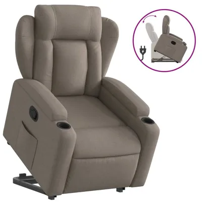 Produktbild von vidaXL Relaxsessel mit Aufstehhilfe Taupe Stoff