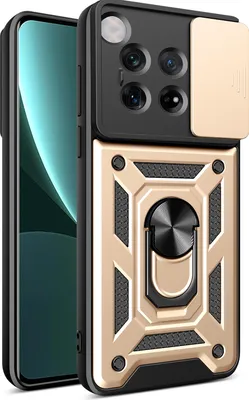 Produktbild von Hülle für OnePlus 12 Magnetische Ring Ständer Halter Dia Kameraschutz TPU Bumper Silikon Schutzhülle Gold