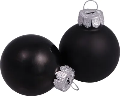 Produktbild von Schwarze Weihnachtskugeln Glas Ø3cm Set 22 Deko Christbaum, 22 Stück