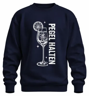 Imagen del producto de Pegel Halten: Camiseta de manga larga, estilo "cocktail", aperitivo, sabor a limón, ideal para el verano, para beber, color azul marino, talla XXL