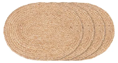 Obrázek produktu pro Sada 4 oválných prostírání Bombay z přírodní juty, 35 x 45 cm
