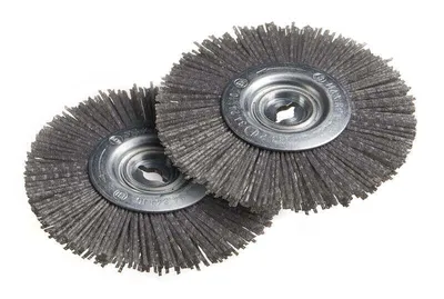 Produktbild von GartenMeister Fußbürsten, Nylon, 2er-Set für 968744 2-in-1 Fugenturbo mit Auffangschale