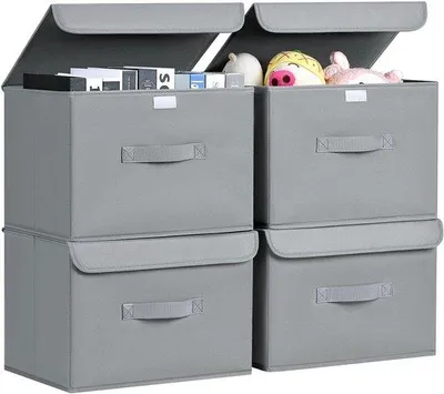 Produktbild von Famanu Aufbewahrungsboxen Set 4 Stück - Lichtgrau