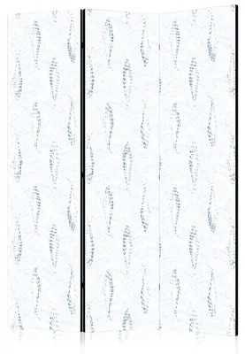 Immagine prodotto di Pannello divisorio PARAVENT, stampa su un solo lato, 3 ante, pieghevole, motivo astratto con pesci, dimensioni 135 cm x 172 cm