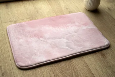Produktbild von Badteppich Saugfähige - Badezimmer Teppich - Rutschfester Badvorleger Badematte - 75x45 cm - Rosa Abstrakt