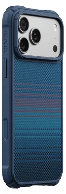 Productafbeelding van Pitaka Cairn hoesje iPhone 18 Pro Max – Aramidevezel en TPU constructie – Schokabsorberende technologie – Compatibel met MagSafe-accessoires - Blauw