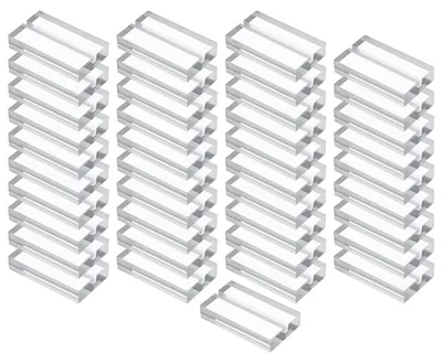 Platzkartenhalter Acryl, 40 Stück, 5 cm, transparent