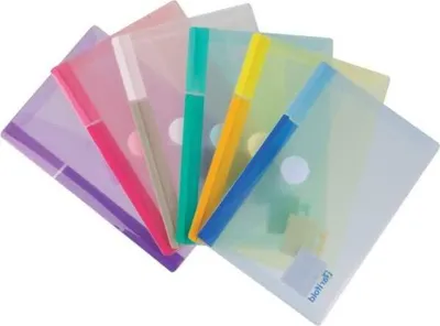 Produktbild von Sammeltasche A6 Klettverschluss farbig sortiert VE=6 Stück