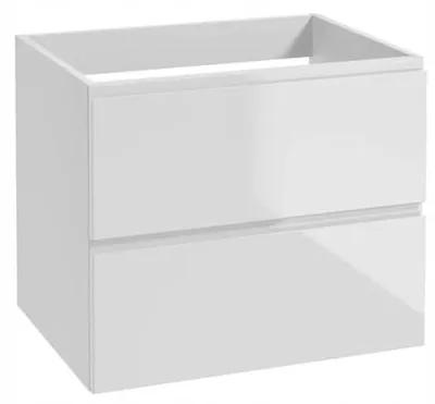 Produktbild von Badezimmerschrank 60x50 cm wandhängend weiß glänzend mit Platte Modus